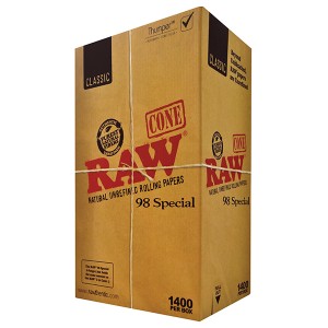 Raw Classic Pre-rolled Cones Bulk 98MM/20MM - 98 Special - 1400ct